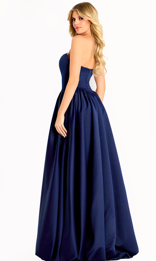 Jovani 48482 - Gathered Skirt Strapless Satin Gown