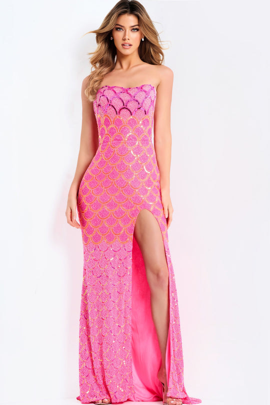Jovani 48620 - Straight Across Fully Beaded Dress