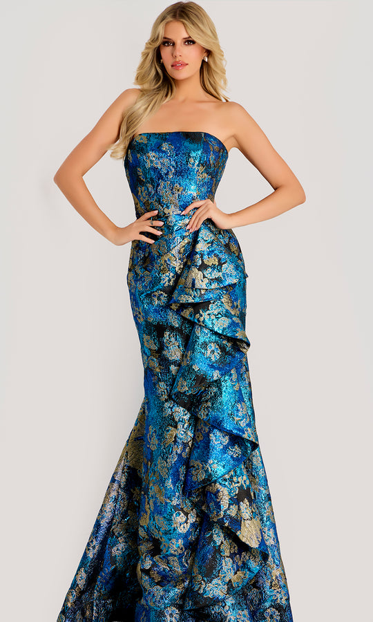 Jovani 48706 - Strapless Ruffle Mermaid Evening Gown