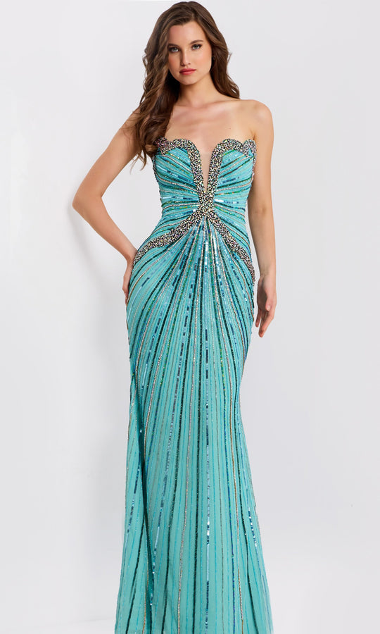 Jovani 49224 - Sweetheart Neck Beaded Evening Gown