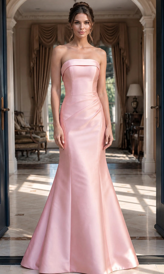 Jovani 49508 - Strapless Mermaid Evening Gown with Seam Detail