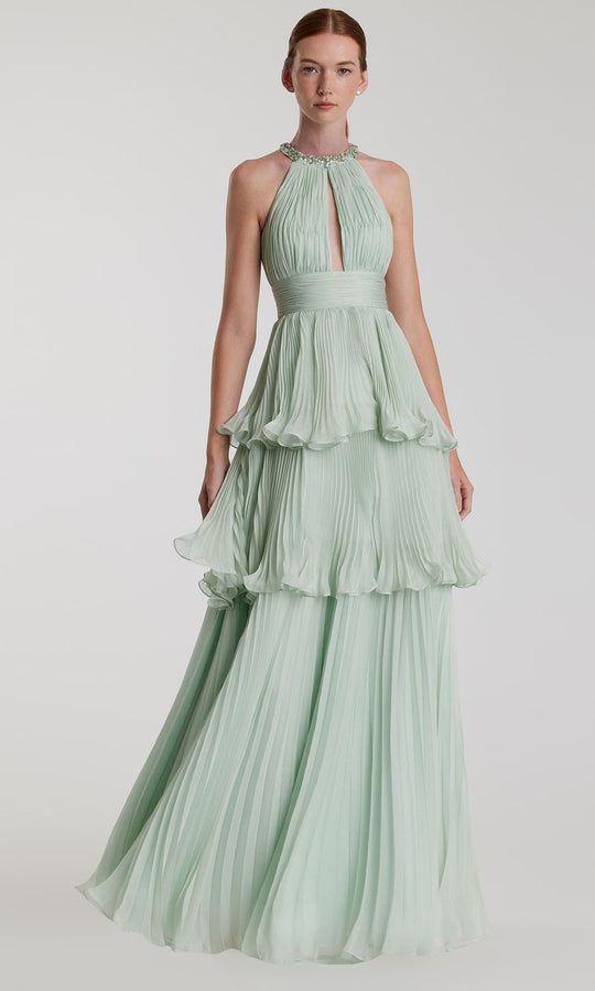 Mac Duggal 49835 - Beaded Halter Gown with Cutout