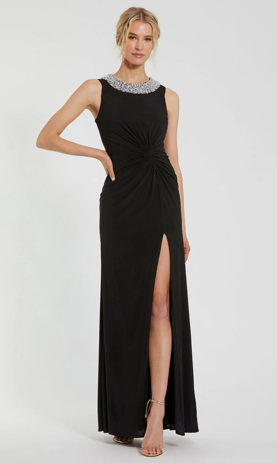 Ieena Duggal 49952 - Beaded Jewel Neckline Formal Gown