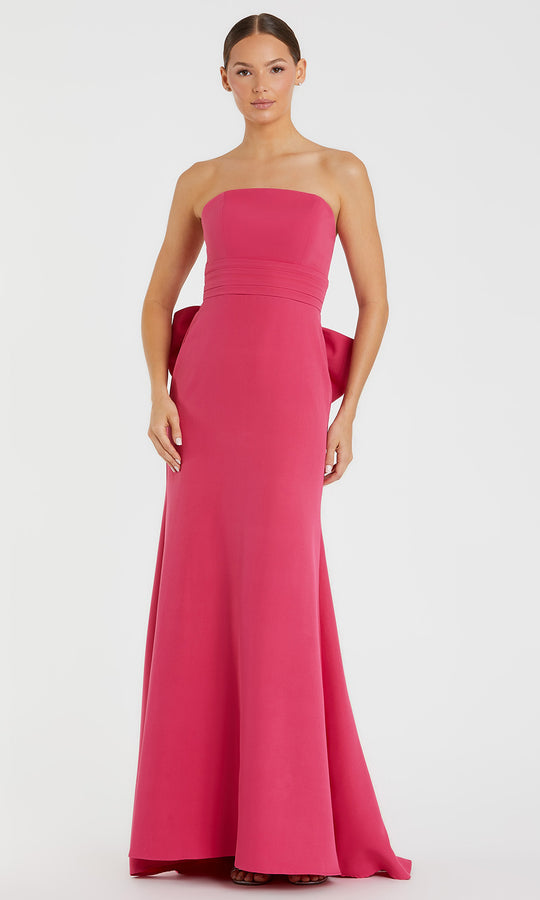Mac Duggal 49967 - Strapless Bow Back Evening Gown