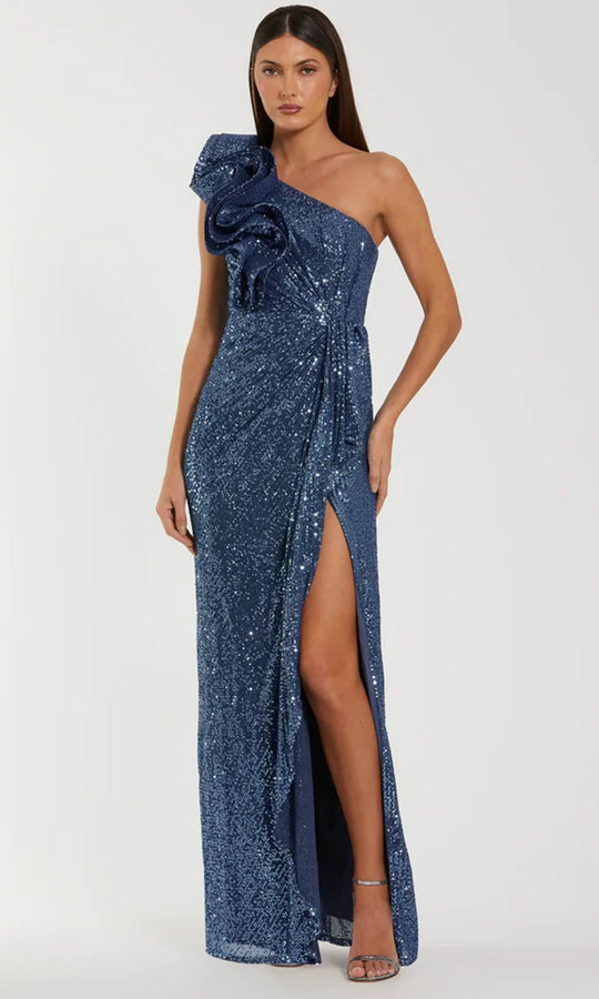 Ieena Duggal 50093 - Sequined One Shoulder Column Gown