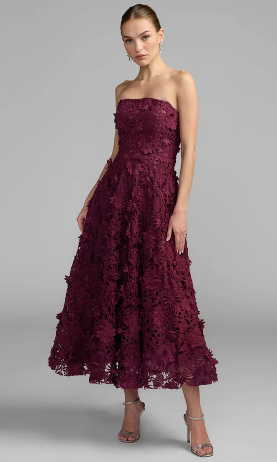 Ieena Duggal 50118 - 3D Floral Lace A-line Evening Gown
