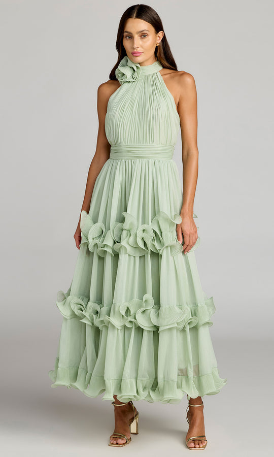 Ieena Duggal 50145 - Pleated Ruffle Skirt Sleeveless Gown