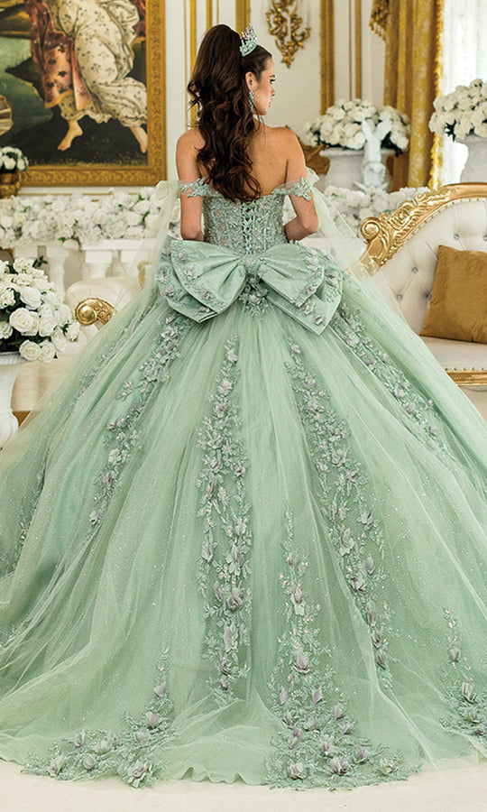 Dancing Queen 5021 - Sparkling Floral Bow Ballgown