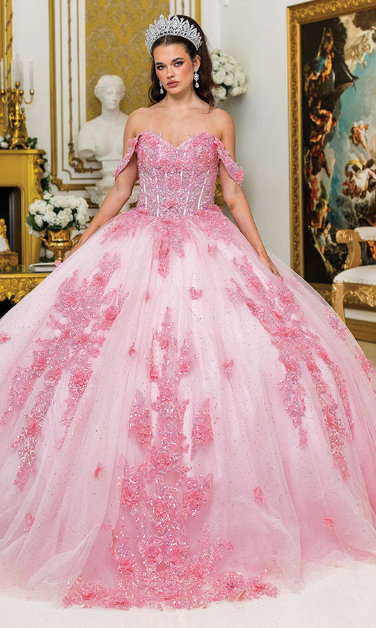 Dancing Queen 5034 - Sparkling Tulle Quinceañera Dress