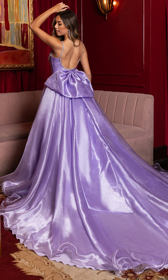 Rachel Allan 50386 - Beaded Scoop Neck Organza Ballgown