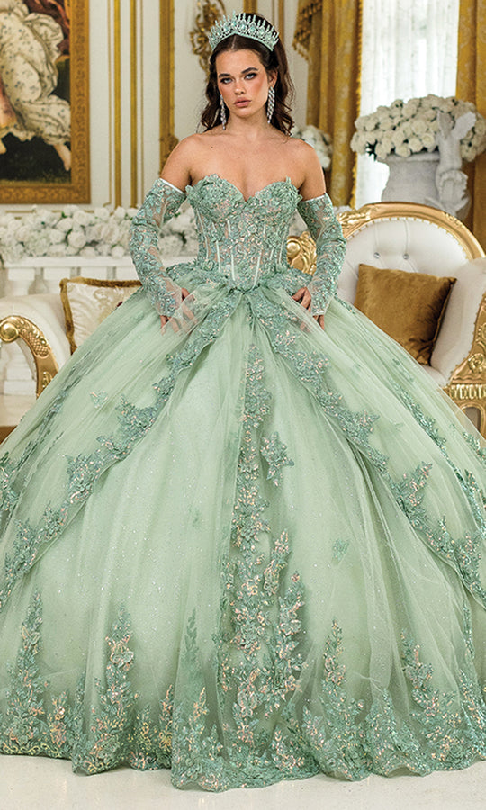 Dancing Queen 5047 - Embroidered Lace Princess Ballgown