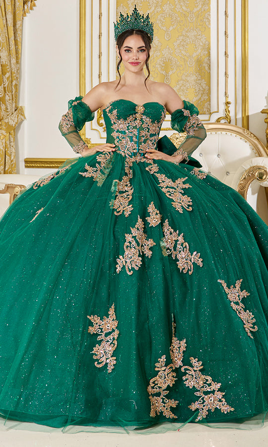 Dancing Queen 5051 - Embroidered Sweetheart Glitter Tulle Ballgown