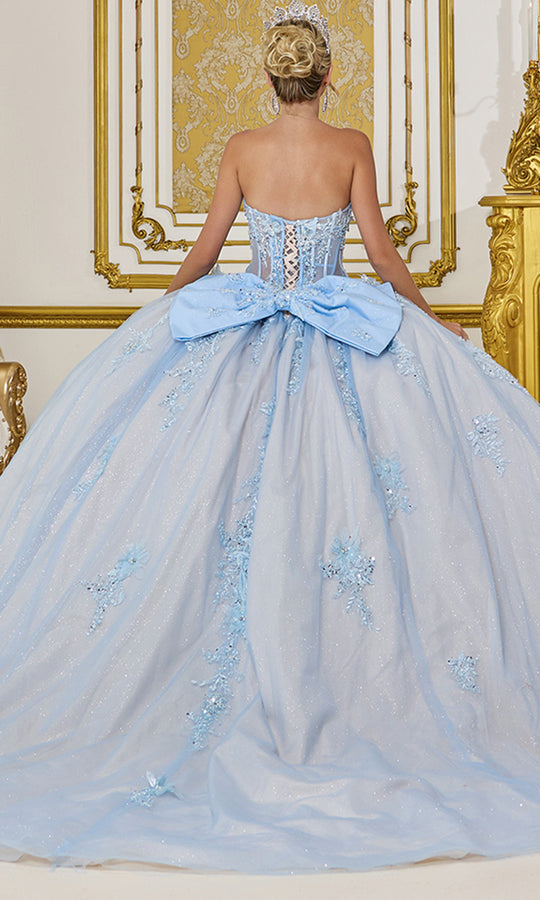Dancing Queen 5058 - Strapless Sweetheart Glitter Ballgown