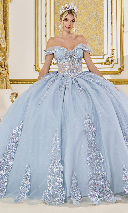 Dancing Queen 5089 - Off Shoulder Sequin Lace Ballgown