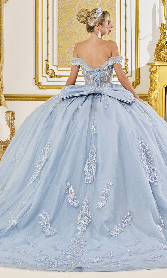 Dancing Queen 5089 - Off Shoulder Sequin Lace Ballgown
