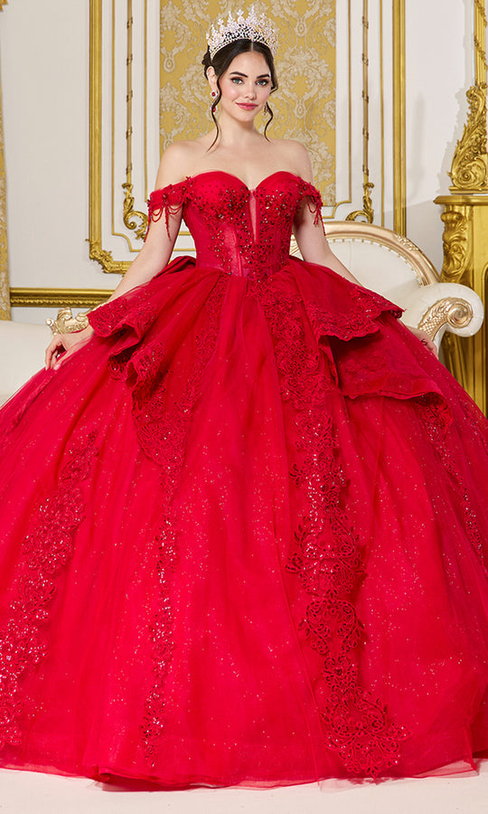 Dancing Queen 5108 - Embroidered Lace Sweetheart Corset Ballgown