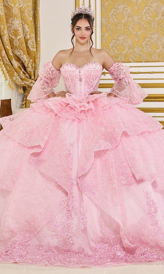 Dancing Queen 5116 - Layered Ruffle Ballgown with Sweetheart Neckline