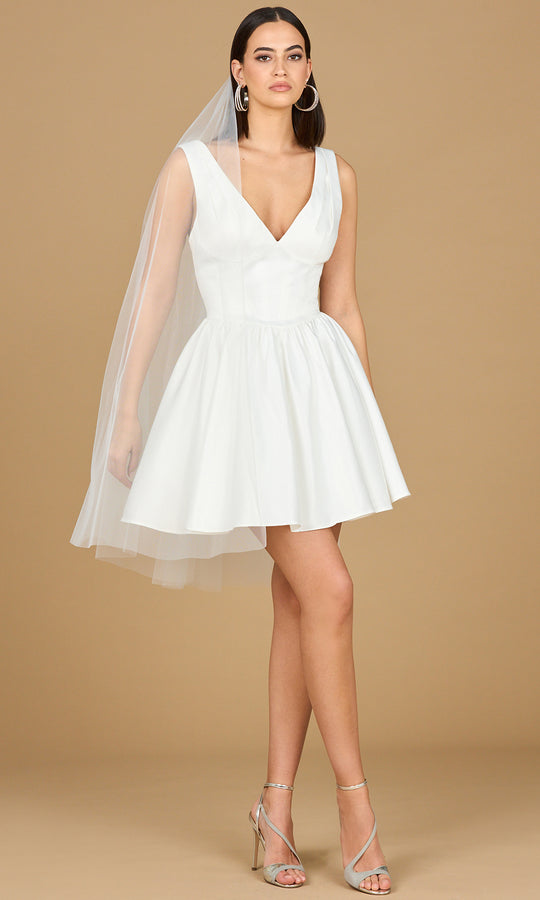 Lara Dresses 51205 - Sleeveless V-Neck Flared Dress