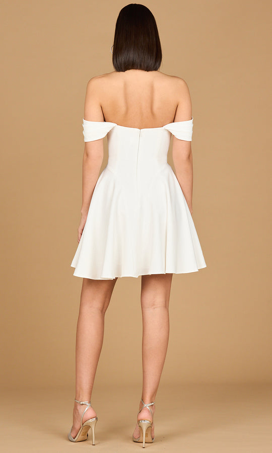 Lara Dresses 51206 - Off Shoulder Short Flared Dress