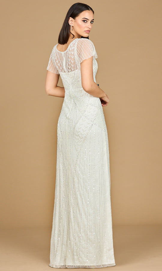 Lara Dresses 51219 - Illusion Neck Beaded Evening Gown