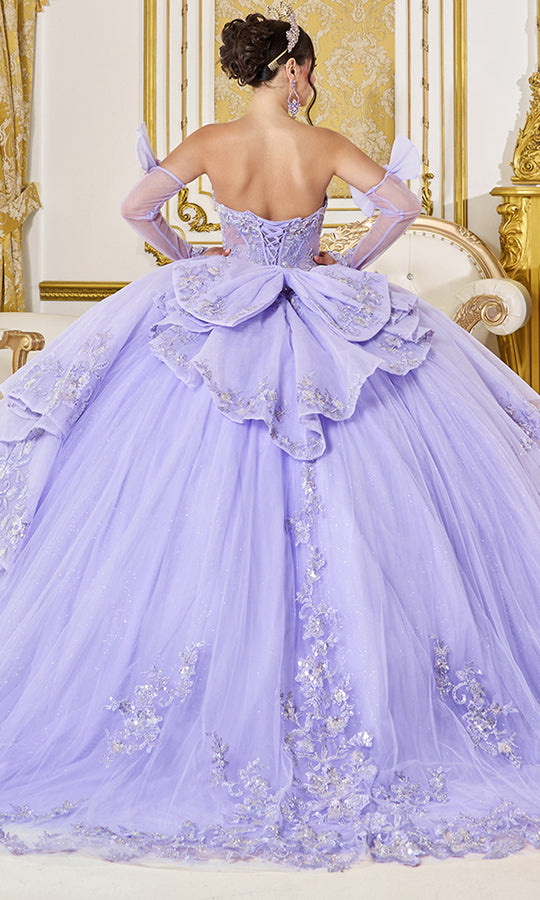 Dancing Queen 5129 - Ruffled Tiered Peplum Embroidered Ballgown