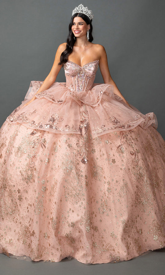 Dancing Queen 5133 - Sweetheart Neck Sparkle Embroidered Ballgown
