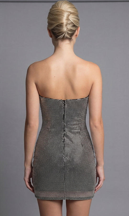 Jovani 51674 - Rhinestone Strapless Bodycon Mini Dress