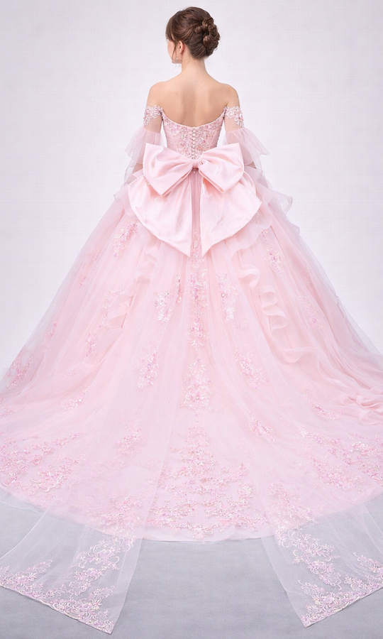 Dancing Queen 5179 - Bell Sleeve Sweetheart Embroidered Ballgown