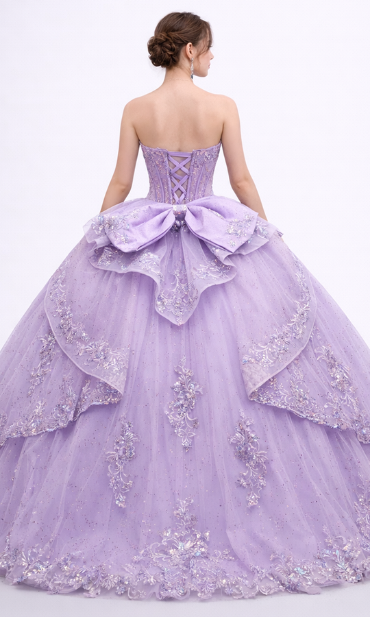 Dancing Queen 5188 - Embroidered Sweetheart Back Bow Ballgown
