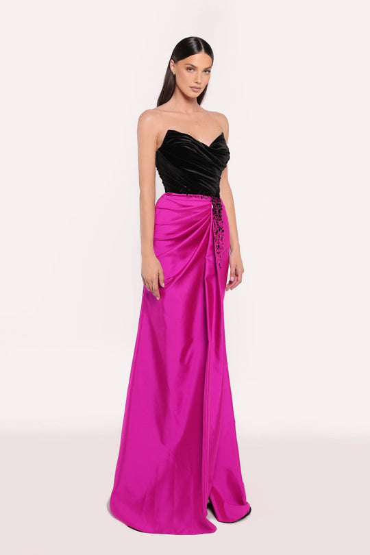 Tarik Ediz 98793 - Strapless V Neck Fitted Gown