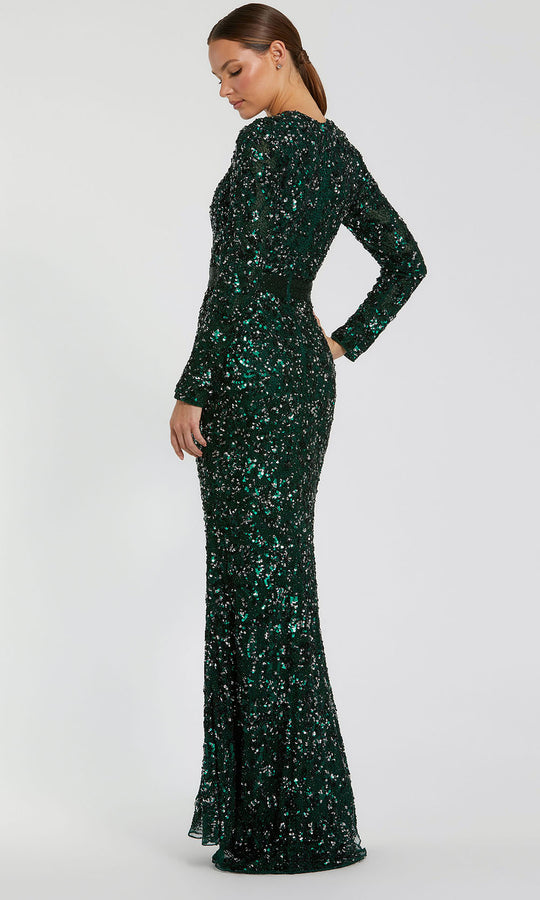 Mac Duggal 5453 - Long Sleeve Fully Sequined Gown