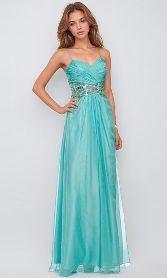 Juliet Dresses 550 - Beaded Waist Sweetheart Formal Gown