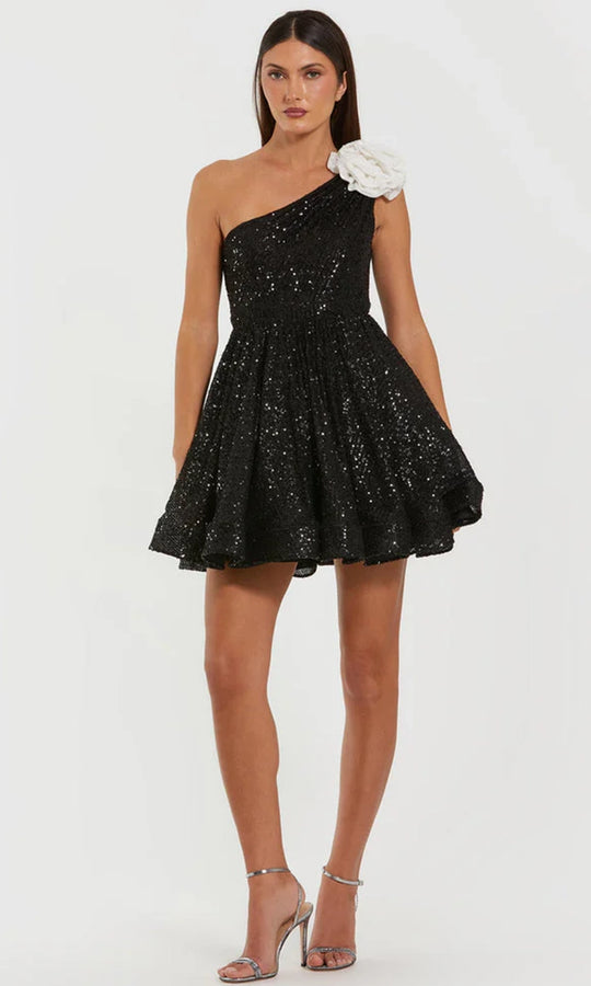 Ieena Duggal 56179 - Sequin One Shoulder Party Dress