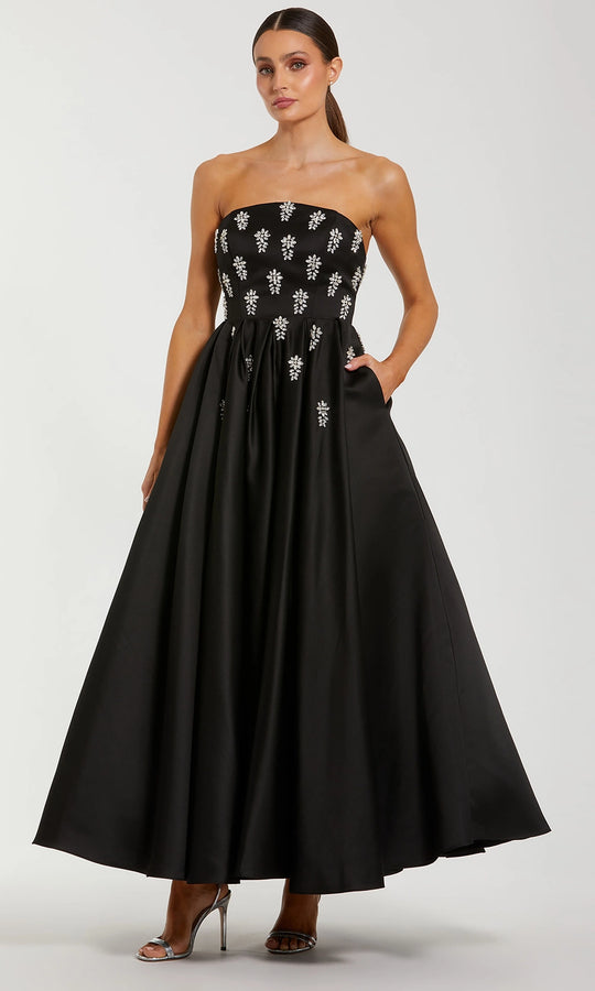 Ieena Duggal 56199 - Strapless Crystal Embellished A-Line Gown