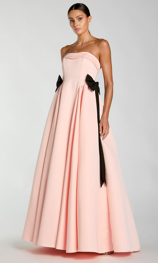 Mac Duggal 56251 - Straight Neckline Bow Detail Evening Dress
