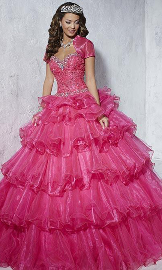 Tiffany Designs - 56253 Beaded Sweetheart Tiered Ballgown