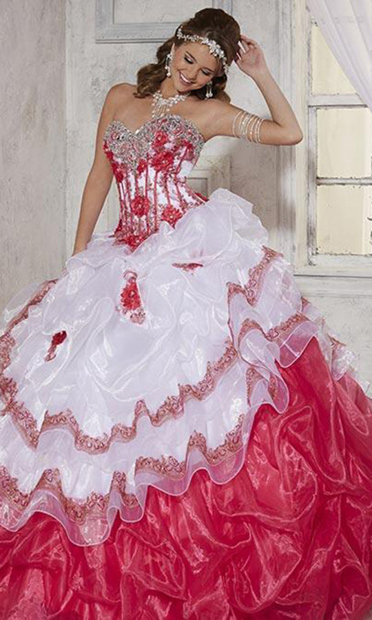 Tiffany Designs - 56255 Embellished Sweetheart Ruffled Ballgown