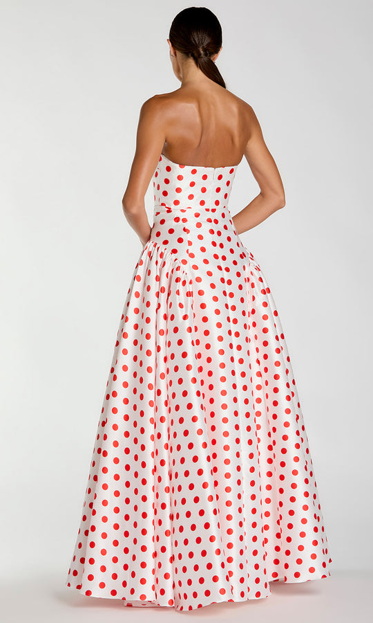 Mac Duggal 56283 - Polka-Dot Print Strapless Ballgown