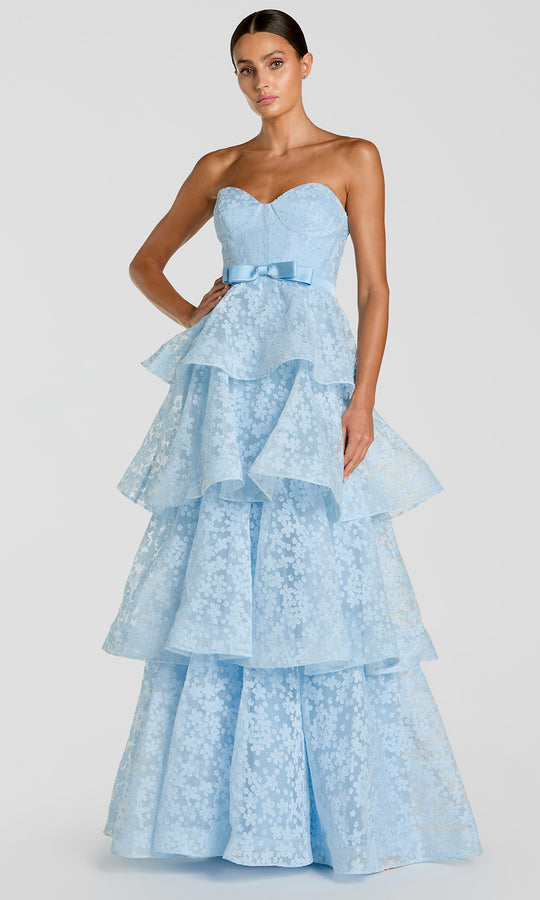 Ieena Duggal 56298 - Tiered Floral A-Line Prom Gown