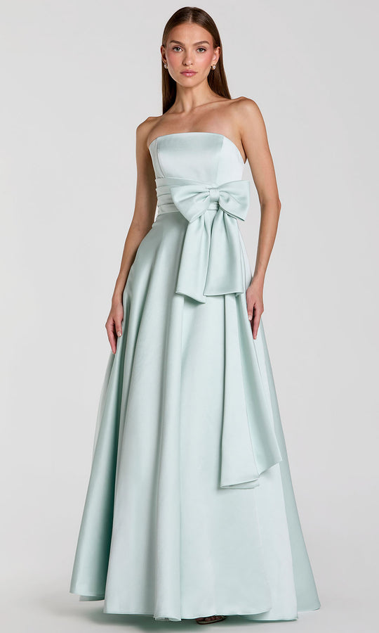 Mac Duggal 56318 - Bow Accent Satin Evening Ballgown