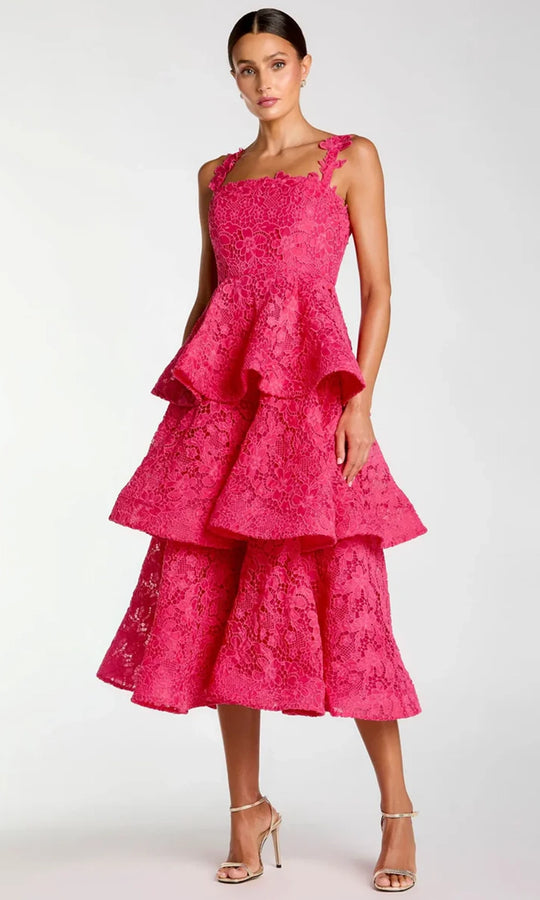 Mac Duggal 56322 - Embroidered Lace Tiered Prom Dress