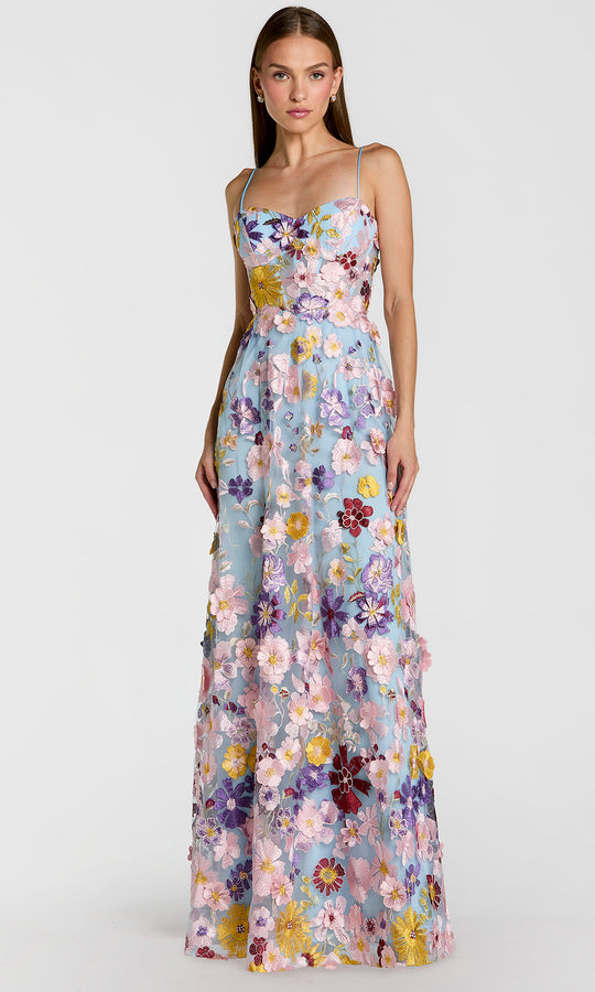 Mac Duggal 56331 - Multicolor Floral Long A-Line Prom Gown