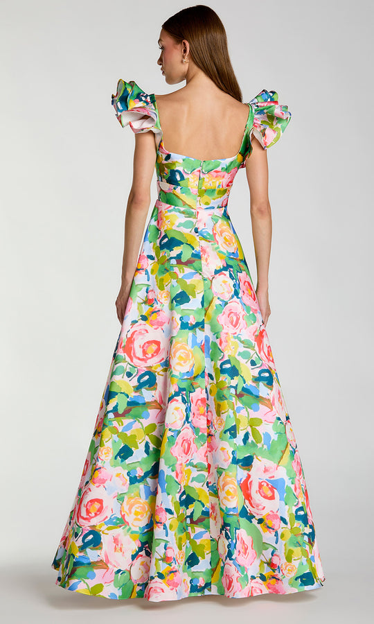 Ieena Duggal 56341 - Multicolor Floral Sweetheart Neck Ballgown