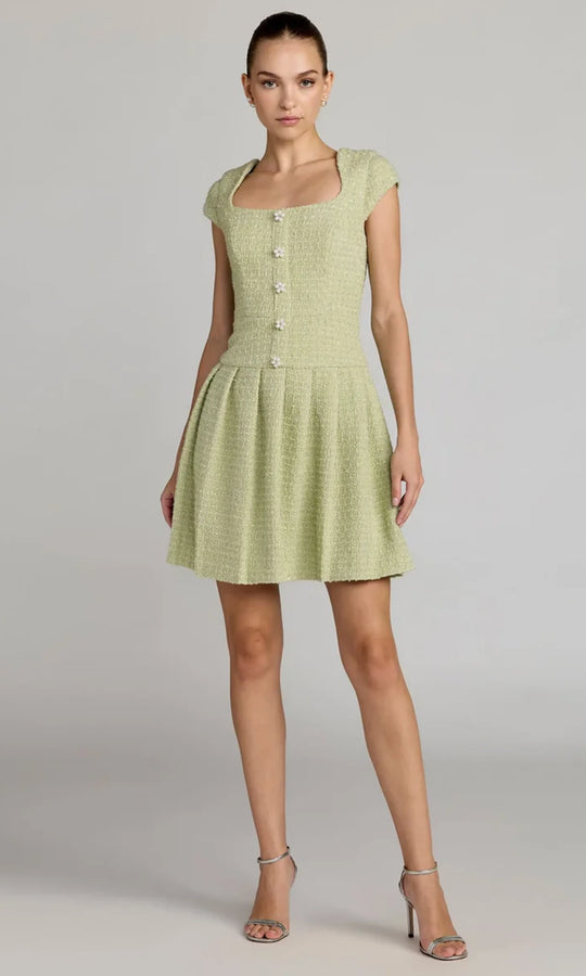 Mac Duggal 56373 - Pearl Button Textured Boucle Cocktail Dress
