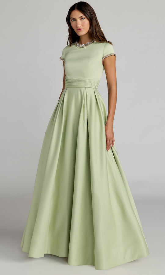 Mac Duggal 56402 - Jeweled Accent Cap Sleeve Ballgown