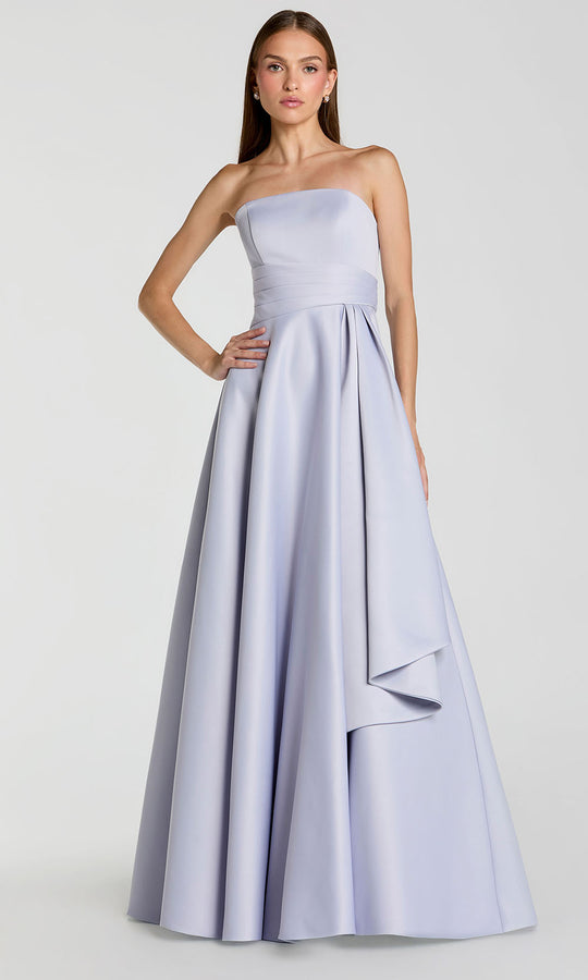 Mac Duggal 56425 - Pleated Waist Strapless Satin Ballgown
