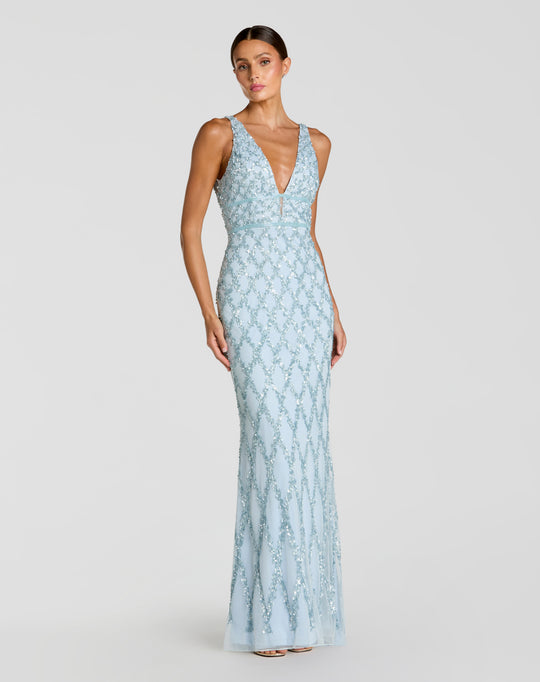 Mac Duggal 5669 - Plunging V-Neck Evening Dress