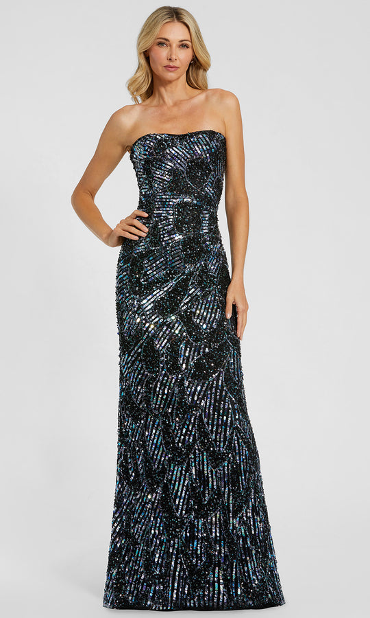 Mac Duggal 6046 - Heavily Embellished Strapless Evening Gown