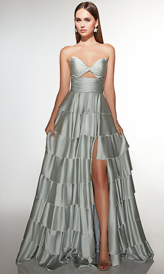 Alyce Paris 61987 - Tiered A-Line Gown With Sweetheart Bodice