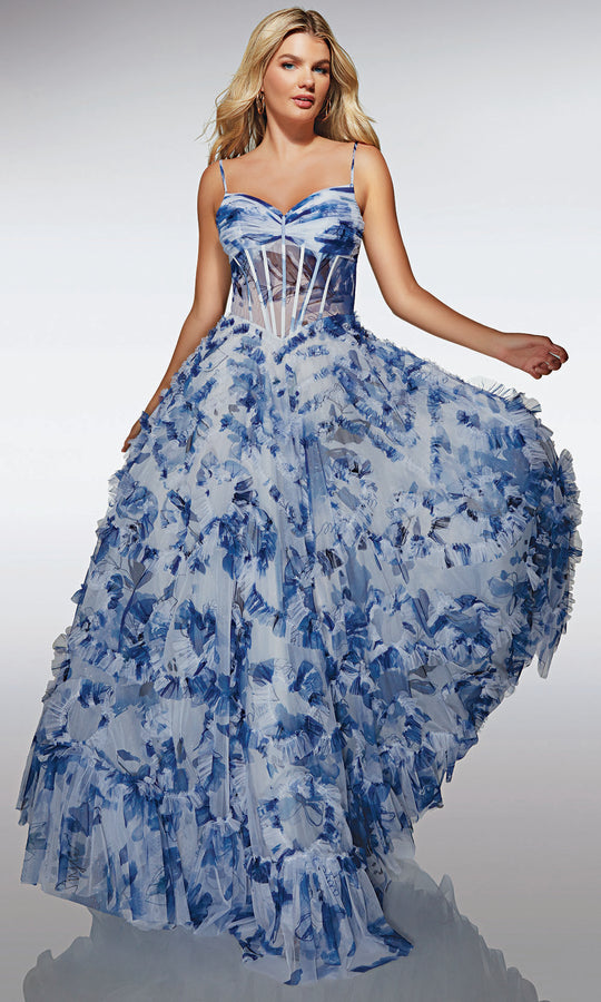 Alyce Paris 62003 - Textured Ball Gown with Corset Bodice